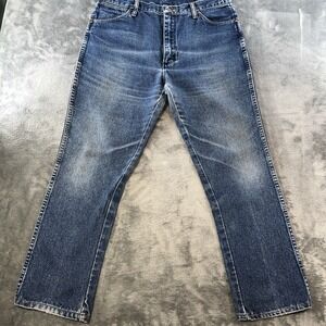 Vintage Wrangler Jeans Men's 36x34 Blue Cowboy Cut Straight Leg Style 934080